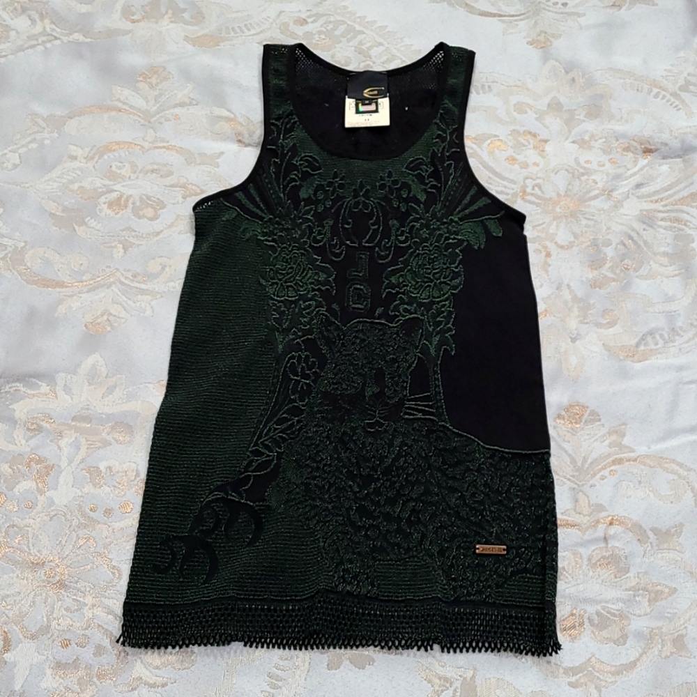 Just Cavalli Tiger Stitch Tank Top